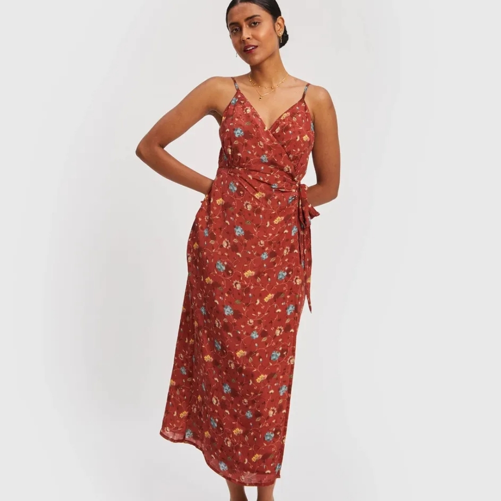 MADEWELL X REISTOR STRAPPY WRAP DRESS - Size Large